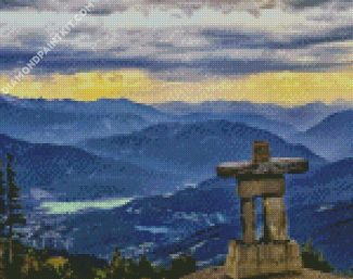 Inukshuk Whistler Canada diamond painting