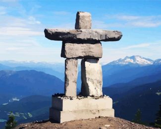 Inukshuk Whistler diamond painting