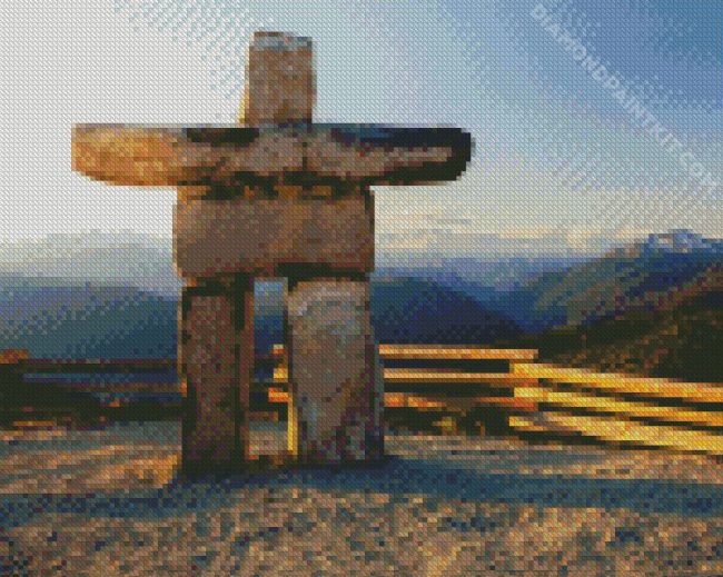 Inukshuk Whistler Mountain Canada diamond painting