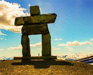 Inukshuk Whistler Mountain diamond painting