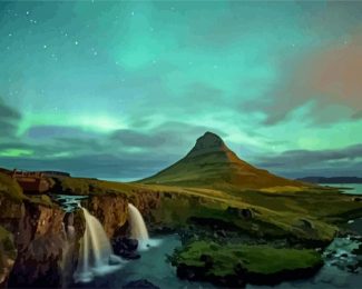 Kirkjufell Mountain diamond painting