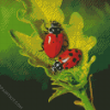 Ladybugs On A Leaf diamond painting