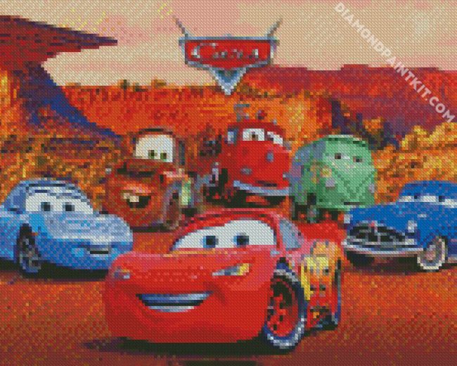 Lightning Mcqueen And Friends diamond painting