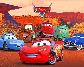 Lightning Mcqueen And Friends diamond painting