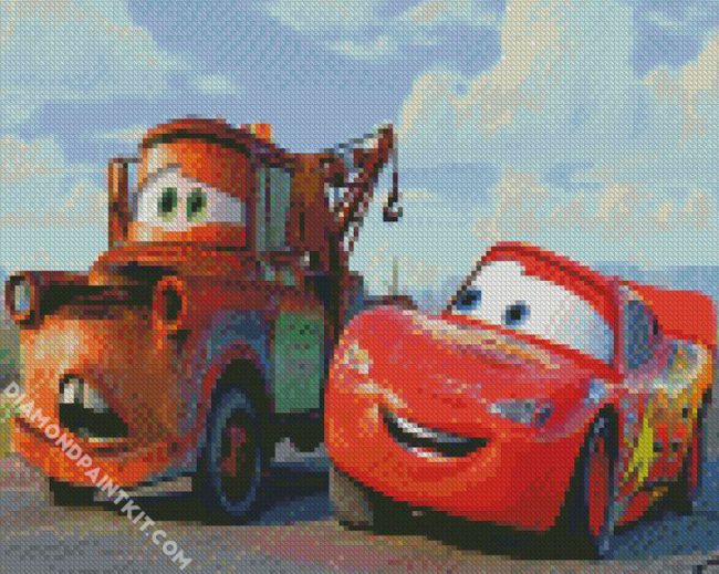 Lightning Mcqueen And Mater diamond painting