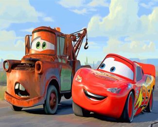 Lightning Mcqueen And Mater diamond painting