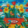 Love Birds And Flowers diamond painting