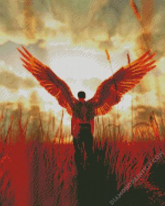 Male Angel With Sunset diamond painting