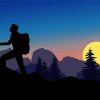 Man Climbing Mountain diamond painting