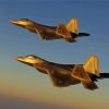 Military F22 Raptor Planes diamond painting