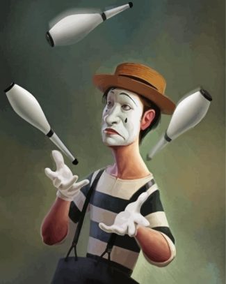 Mime Clown diamond painting