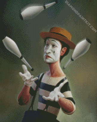 Mime Clown diamond painting