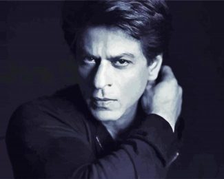 Monochrome Shahrukh Khan diamond painting