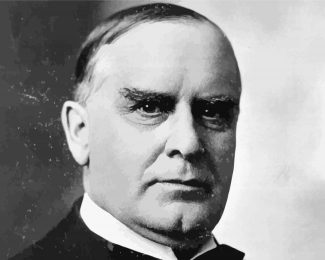 Monochrome William McKinley Illustration diamond painting