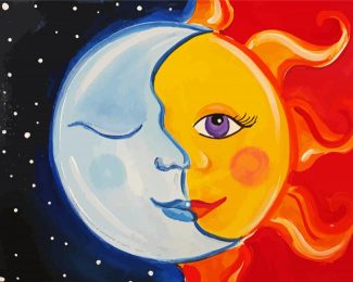 Moon And Sun diamond painting