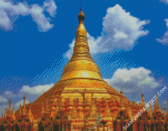 Maynmar Shwedagon Pagoda diamond painting