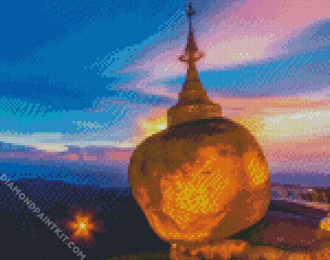 Myanmar Kyaiktiyo Pagoda diamond painting