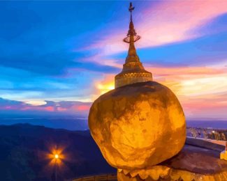 Myanmar Kyaiktiyo Pagoda diamond painting