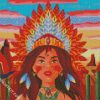 Native Lady diamond painting