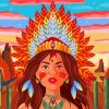 Native Lady diamond painting