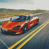 Orange Mclaren Car diamond painting