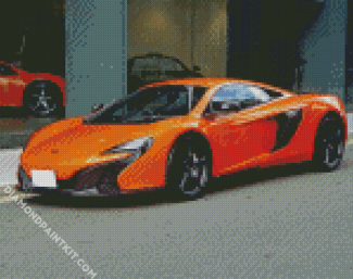 Orange Mclaren diamond painting