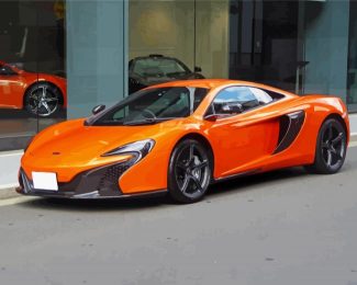 Orange Mclaren diamond painting