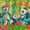 Panda Family diamond painting