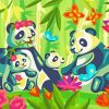 Panda Family diamond painting