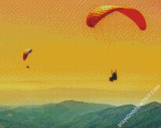 Paragliding At Sunset diamond painting