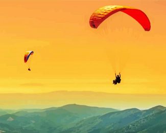 Paragliding At Sunset diamond painting