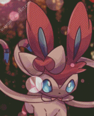 Pink Sylveon diamond painting