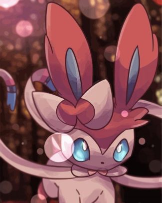 Pink Sylveon diamond painting