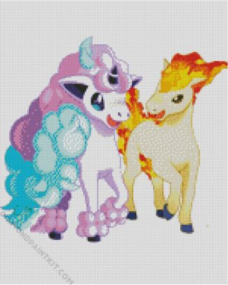 Ponyta Pokemon diamond painting