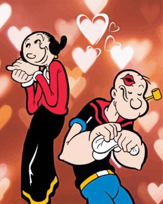 Popeye And Olive diamond painting