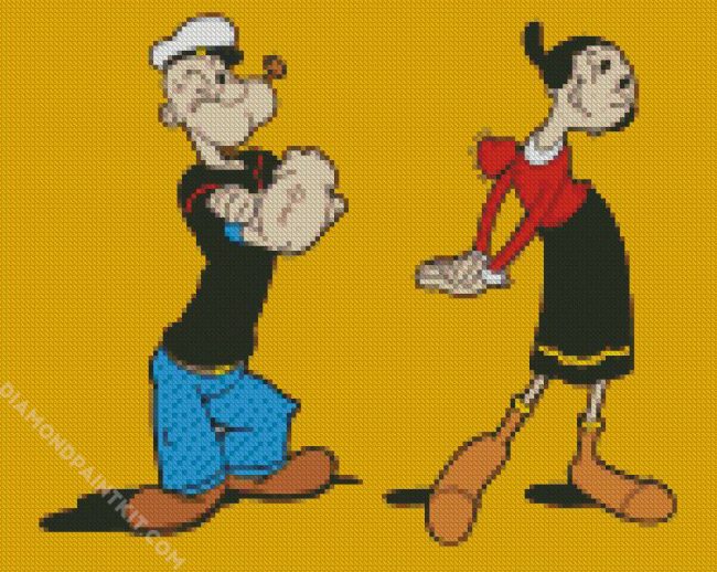 Popeye And Olive diamond painting