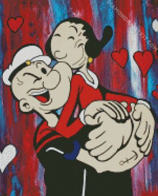 Popeye And Olive Couple diamond painting