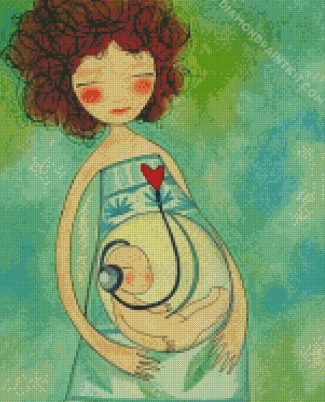 Pregnant Lady diamond painting