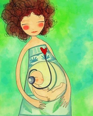 Pregnant Lady diamond painting