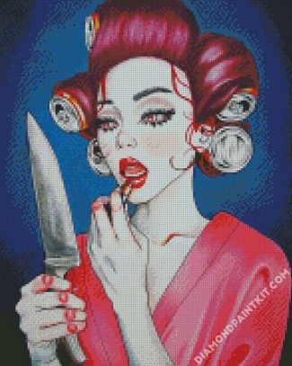 Psycho Lady diamond painting