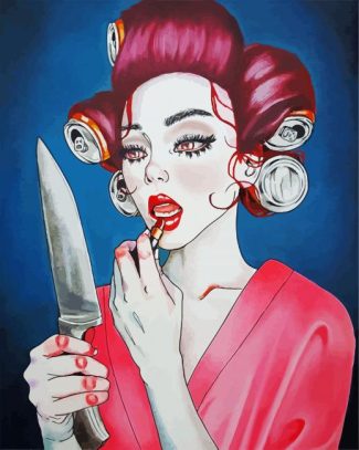 Psycho Lady diamond painting