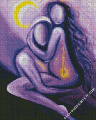 Purple Soulmates diamond painting