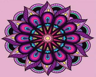 Purple Mandala diamond painting