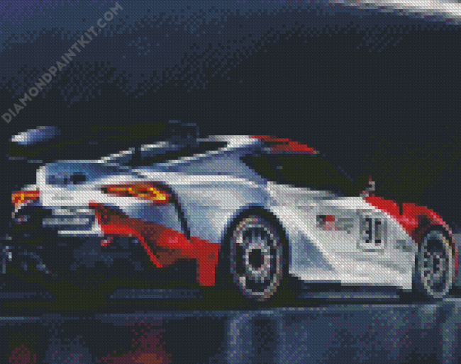 Race Car Toyota GR Supra diamond painting