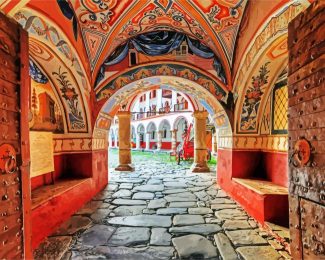 Rila Monastery Bulgaria diamond painting