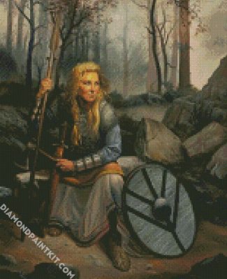 Shield Maiden Viking diamond painting