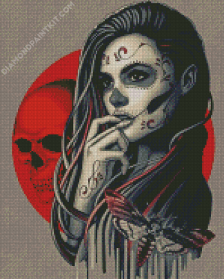 Skull Lady diamond painting