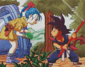 Son Goku And Bulma diamond painting