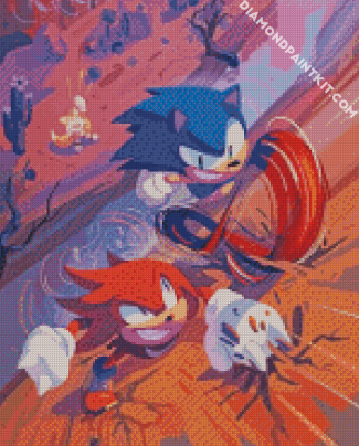 Sonic And Knuckles diamond painting