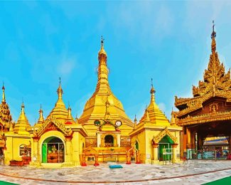 Sule Pagoda Maynmar diamond painting